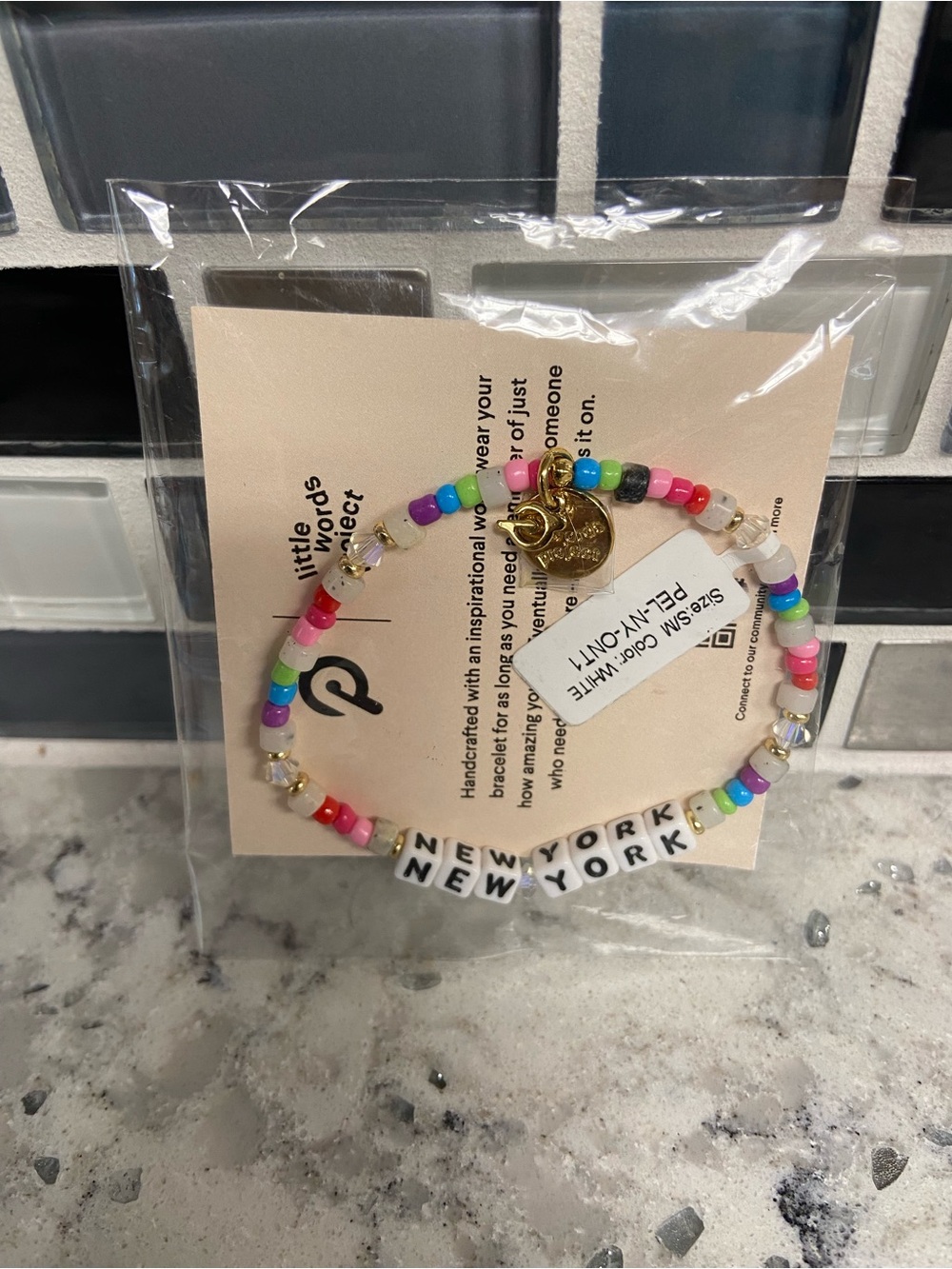 Little Words Project Peloton "New York" Multicolor Beaded Bracelet